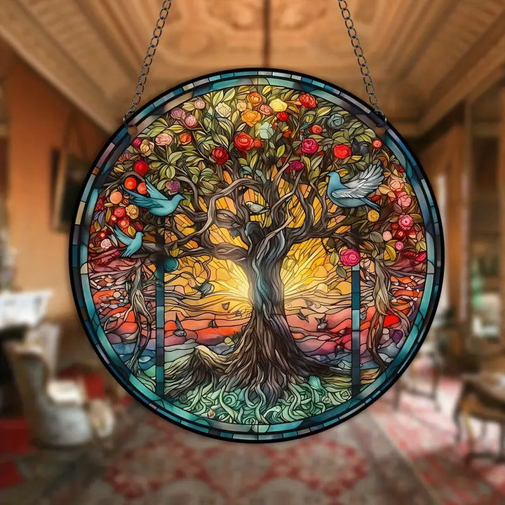 Solavia Suncatcher Pendentif en Cristal | Fait Main | Jeu de Couleurs & Reflets Lumineux | Pour Fenêtres & Intérieurs