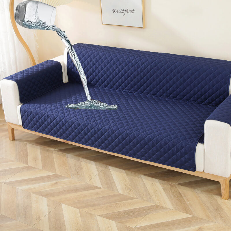 VelvetGuard Housse de canapé | Flanelle de luxe | Antidérapante & Lavable | Pour canapés 3 places jusqu'à 198 cm