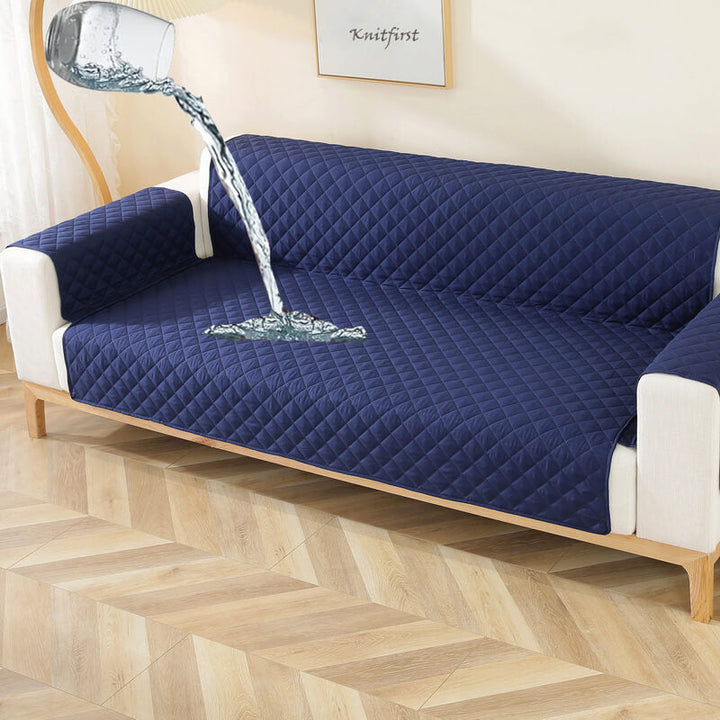 VelvetGuard Housse de canapé | Flanelle de luxe | Antidérapante & Lavable | Pour canapés 3 places jusqu'à 198 cm