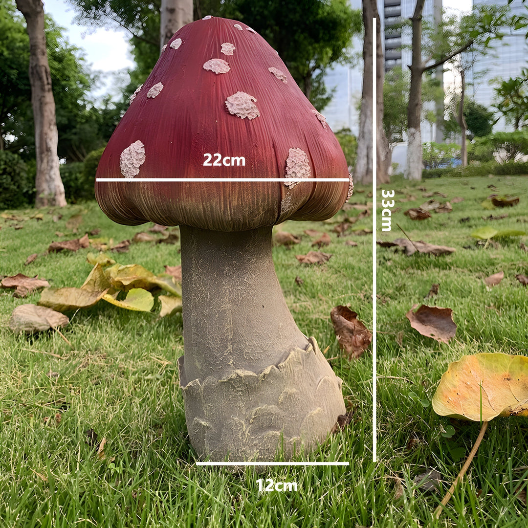 Décoration de jardin en résine Florimari Champignon | Résistant aux intempéries & Fait main | Aspect naturel | Disponible en tailles S–L