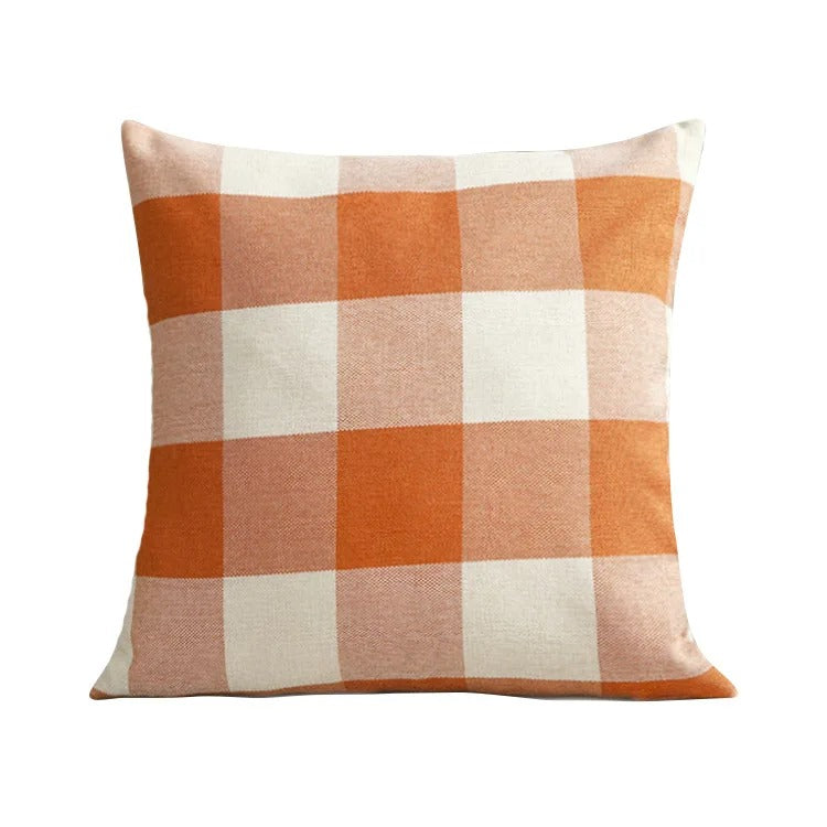 Housse de coussin Autumn Plaid | À carreaux & Confortable | Style Campagnard | 45x45 cm