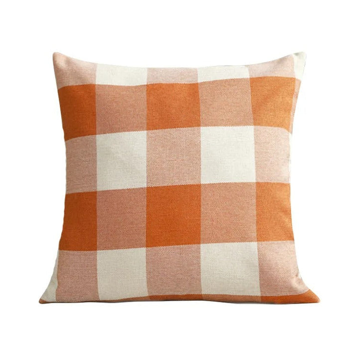 Housse de coussin Autumn Plaid | À carreaux & Confortable | Style Campagnard | 45x45 cm