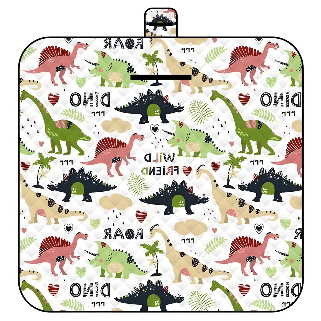 Tapis de jeu pour bébé pliable Wanderlino | Rembourré & Imperméable | Pour l'extérieur & à la maison | Inclus : Sac de transport