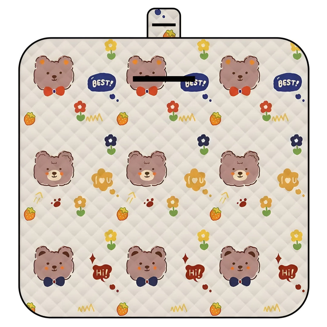 Tapis de jeu pour bébé pliable Wanderlino | Rembourré & Imperméable | Pour l'extérieur & à la maison | Inclus : Sac de transport