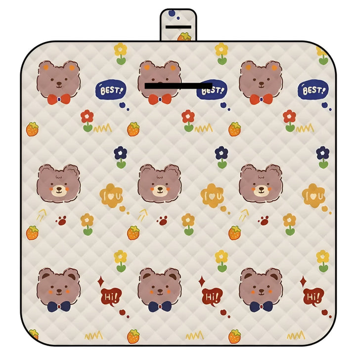 Tapis de jeu pour bébé pliable Wanderlino | Rembourré & Imperméable | Pour l'extérieur & à la maison | Inclus : Sac de transport