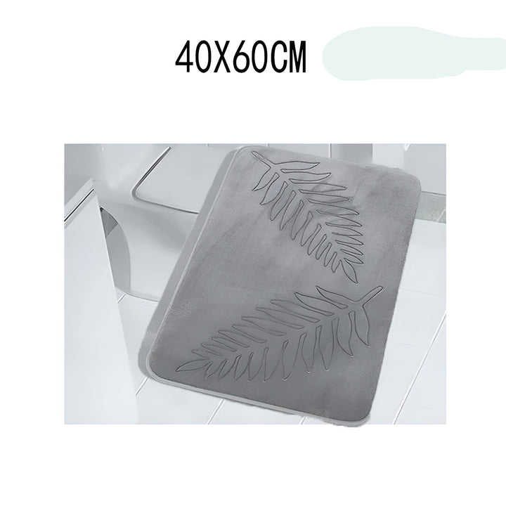 Tapis de Bain CloudStep | Ultra Doux & Antidérapant | Sèche Rapidement | Gris 40×60 cm