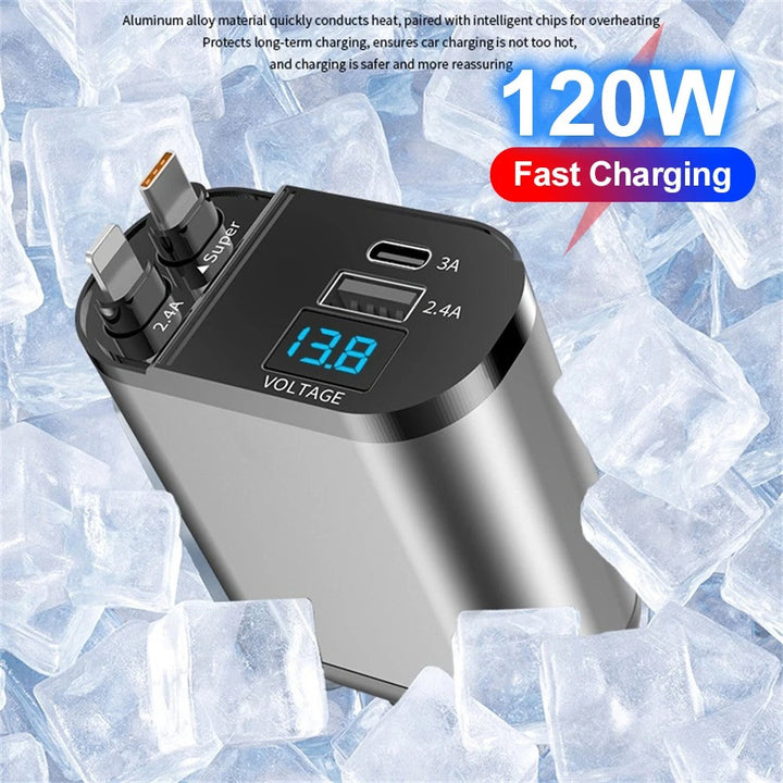 AutoCharge - Chargeur rapide 4 en 1 pour voiture