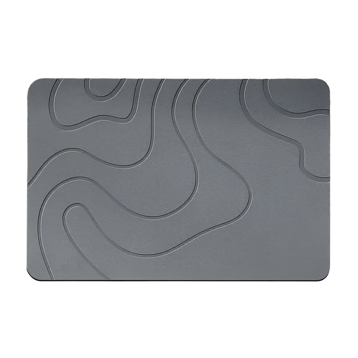 StoneDry Tapis de Bain | Pierre de Diatomée | Antidérapant & Absorbant | Gris 40×60 cm