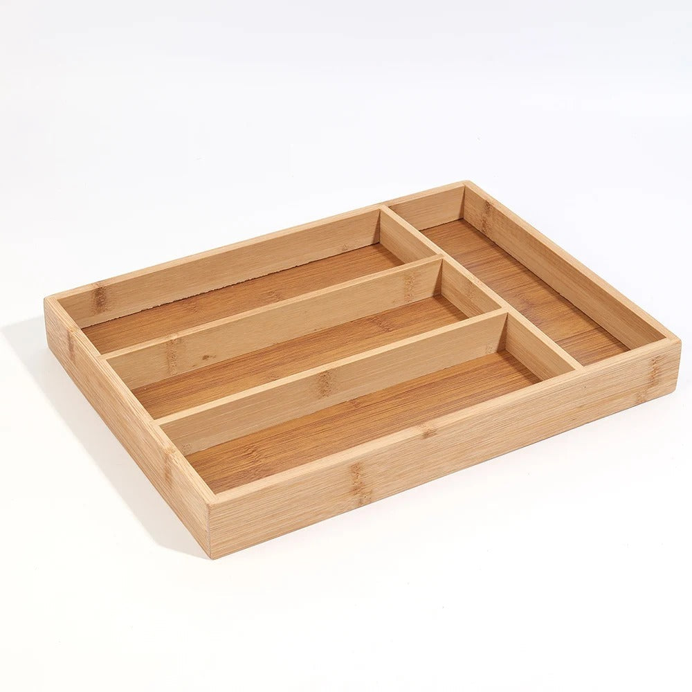 ModernEdge - Boîte à couverts en bambou pour tiroir