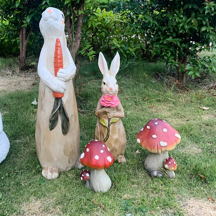 Décoration de jardin en résine Florimari Champignon | Résistant aux intempéries & Fait main | Aspect naturel | Disponible en tailles S–L