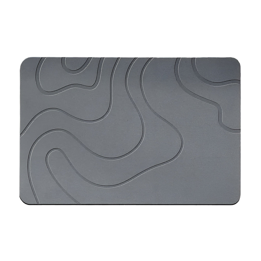 StoneDry Tapis de Bain | Pierre de Diatomée | Antidérapant & Absorbant | Gris 40×60 cm