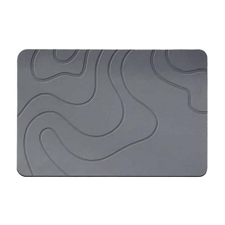 StoneDry Tapis de Bain | Pierre de Diatomée | Antidérapant & Absorbant | Gris 40×60 cm