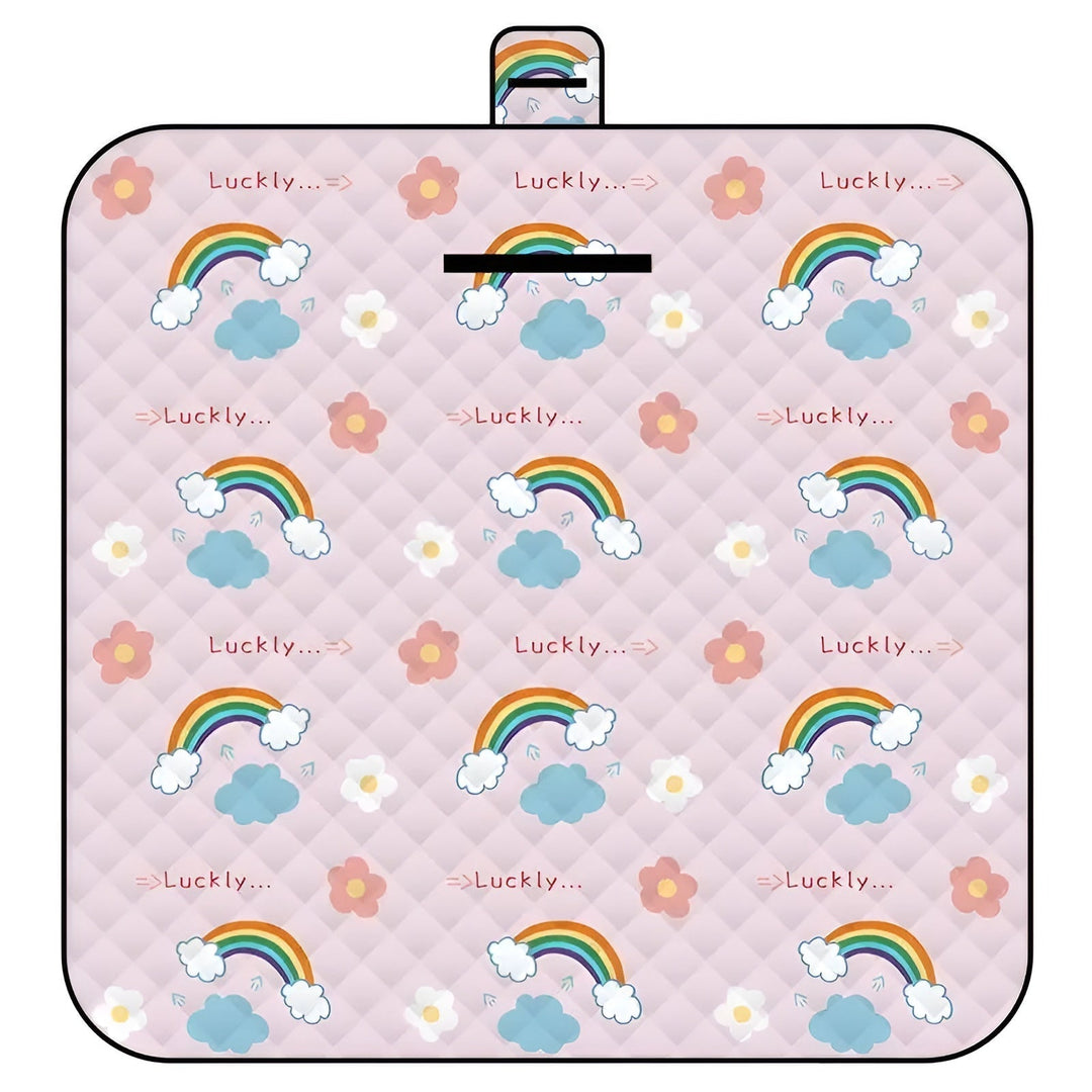 Tapis de jeu pour bébé pliable Wanderlino | Rembourré & Imperméable | Pour l'extérieur & à la maison | Inclus : Sac de transport