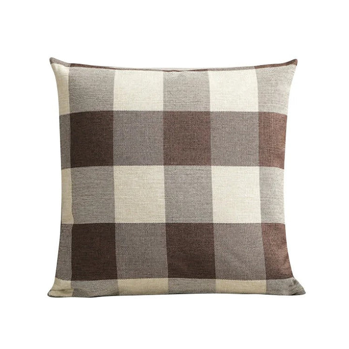 Housse de coussin Autumn Plaid | À carreaux & Confortable | Style Campagnard | 45x45 cm