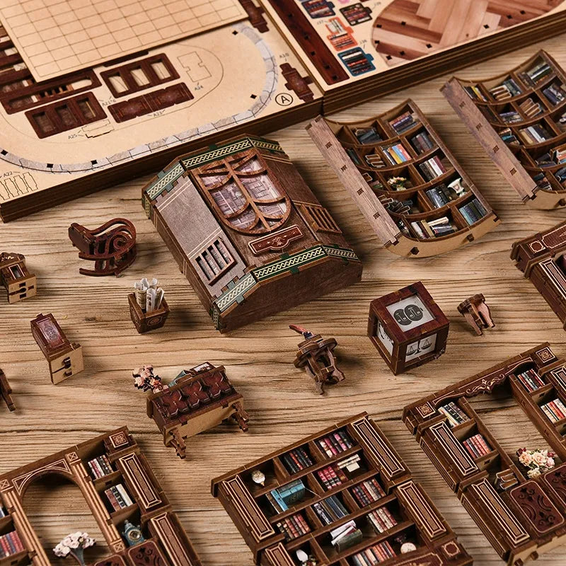 Miniature Maison Kit - Salle de Livres Rêveuse