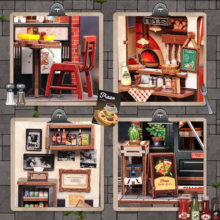Kit de construction miniature - Pizzeria de l'Oncle Joe