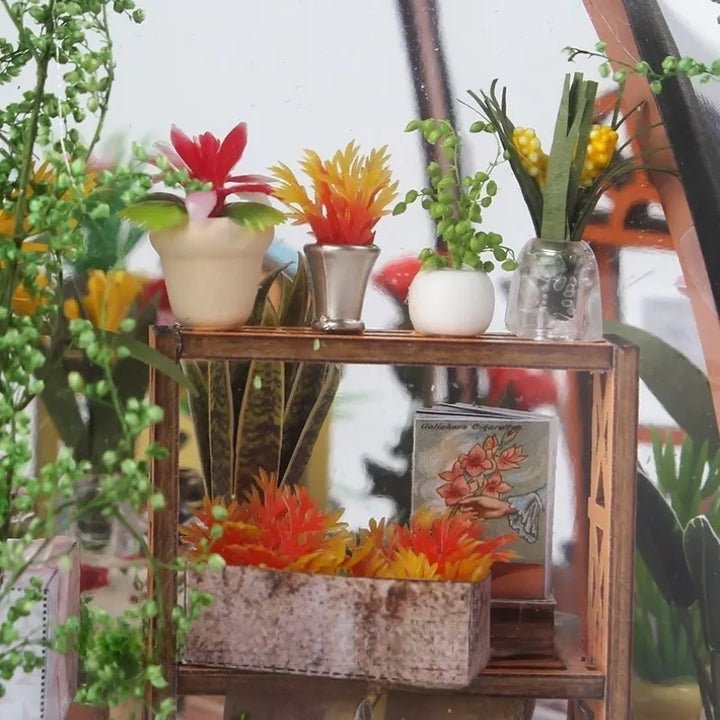 Maison Miniature - Maison Fleurie Ciel Étoilé