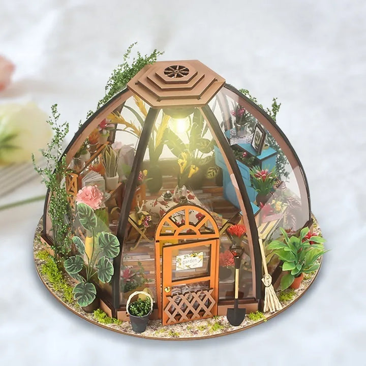 Maison Miniature - Maison Fleurie Ciel Étoilé