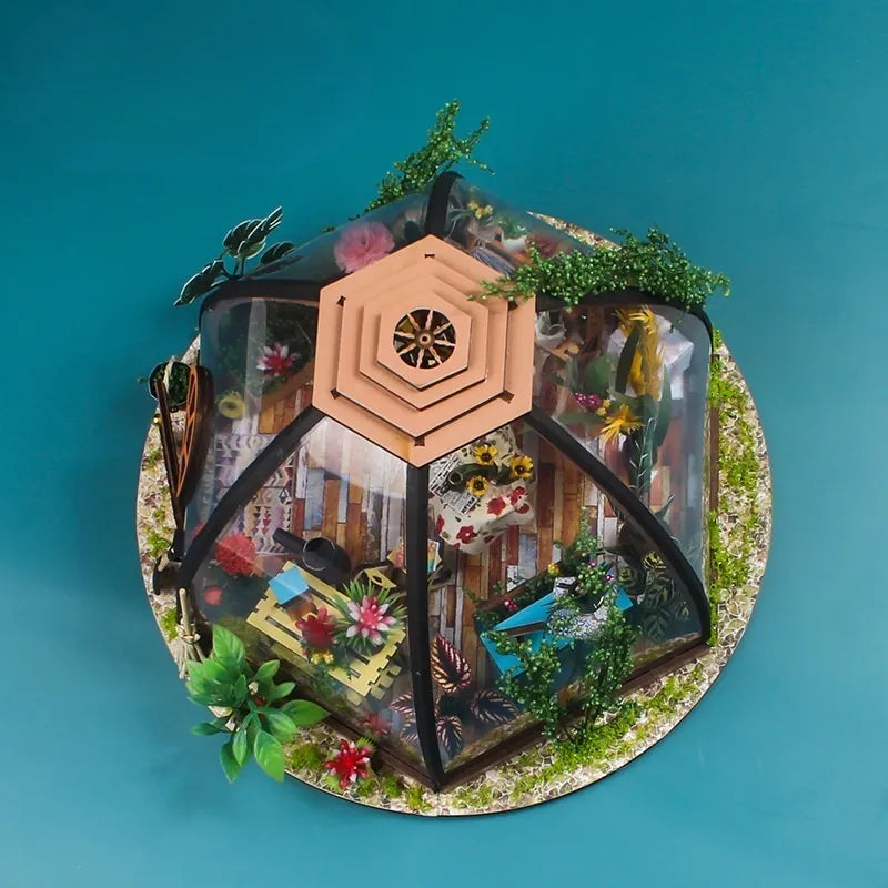 Maison Miniature - Maison Fleurie Ciel Étoilé