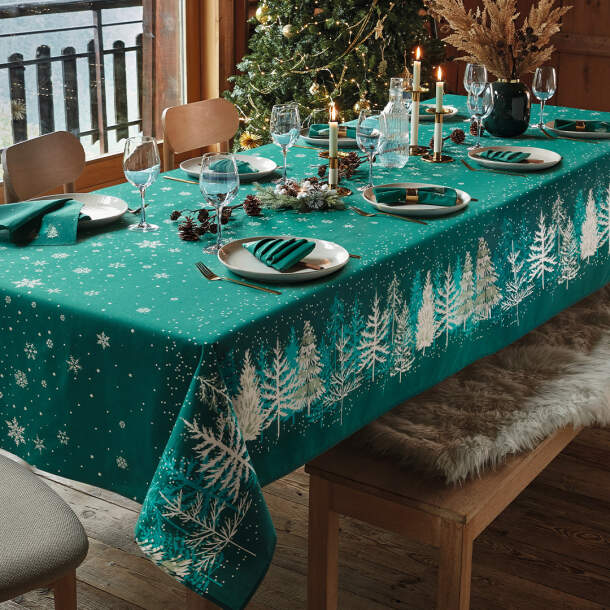 Set de nappe de dîner de Noël magique