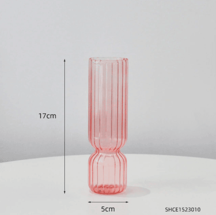 Vase en verre NORDILUX | Design scandinave | Transparent & Élégant | Pour fleurs fraîches & artificielles