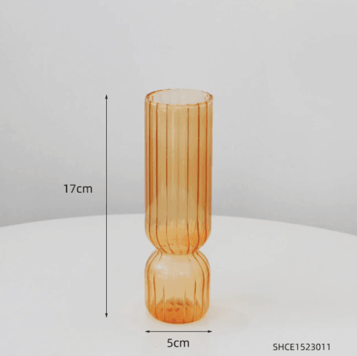 Vase en verre NORDILUX | Design scandinave | Transparent & Élégant | Pour fleurs fraîches & artificielles
