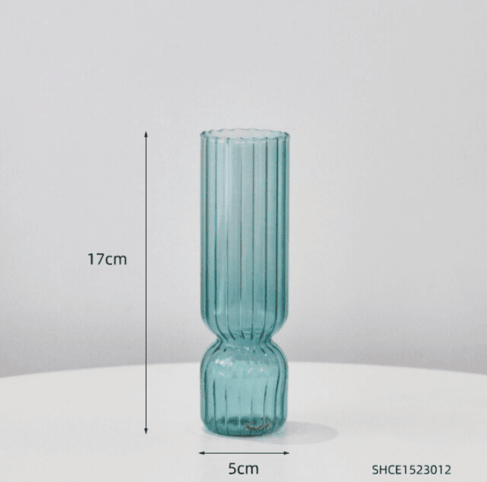 Vase en verre NORDILUX | Design scandinave | Transparent & Élégant | Pour fleurs fraîches & artificielles