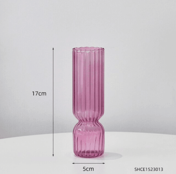 Vase en verre NORDILUX | Design scandinave | Transparent & Élégant | Pour fleurs fraîches & artificielles