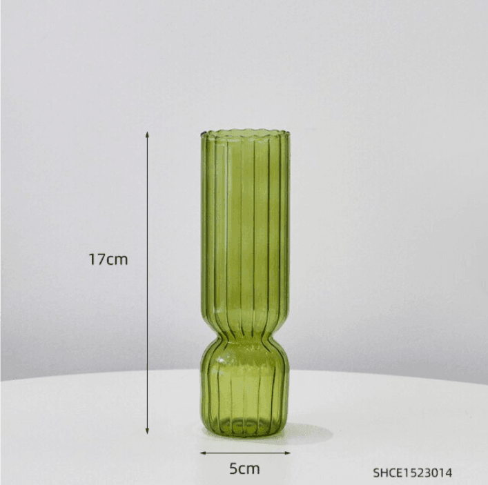 Vase en verre NORDILUX | Design scandinave | Transparent & Élégant | Pour fleurs fraîches & artificielles