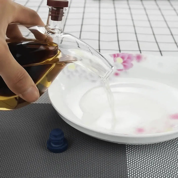 DuoGusto | Distributeur d'huile et de vinaigre | Verre | Anti-goutte & Économiseur d'espace