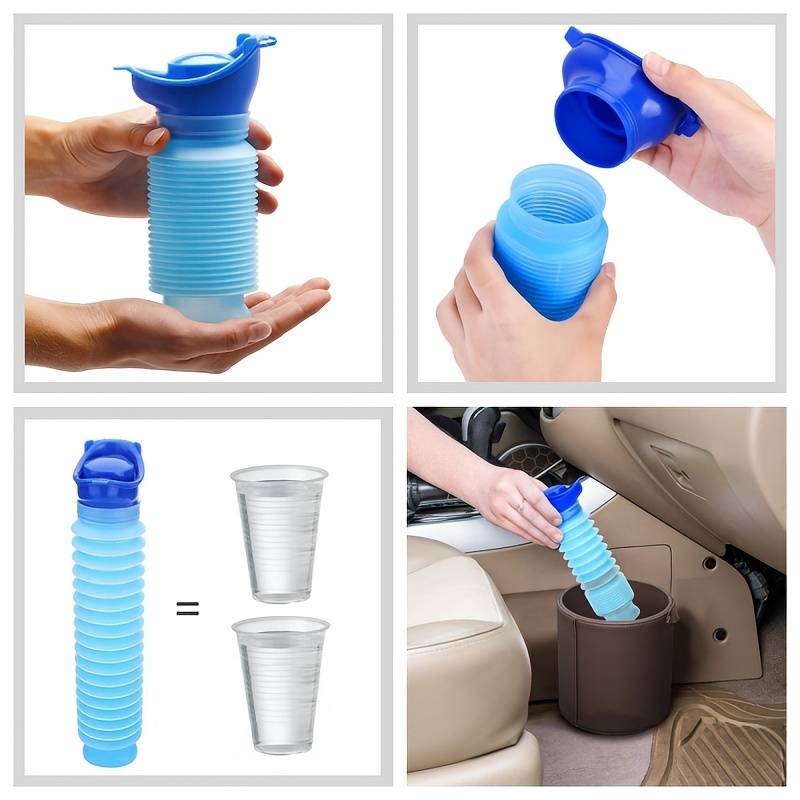 Urinal Mobile FlexRelief | Téléscopique & Pliable | Pour Femmes & Enfants | Capacité de 750 ml