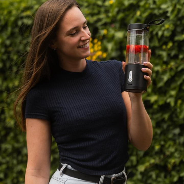 FitMix Go | Mixeur à smoothie portable | 530 ml | Recharge USB & 6 lames en acier inoxydable
