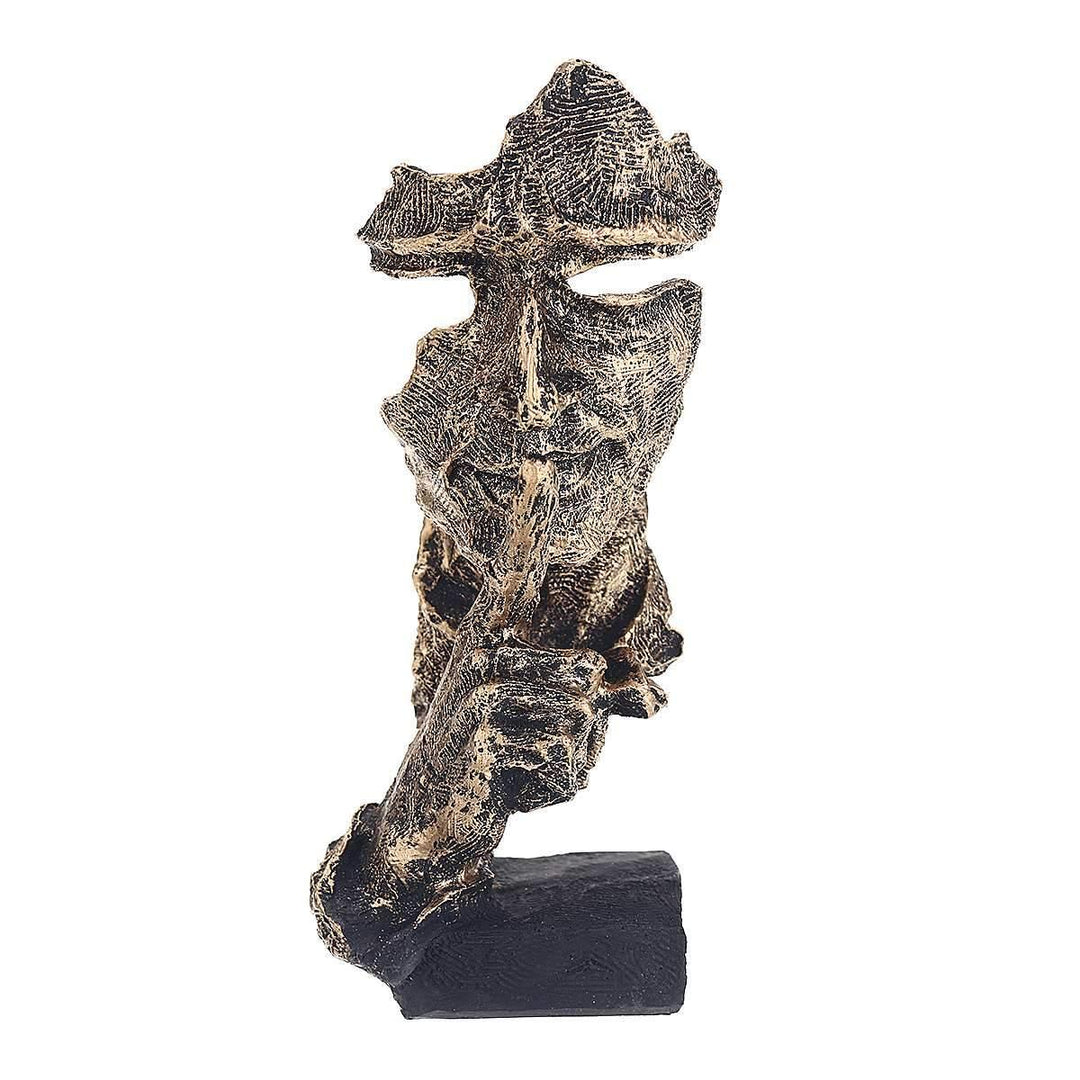 Figurine Deko Silence | Sculpture en Or | Accessoire de décoration abstrait