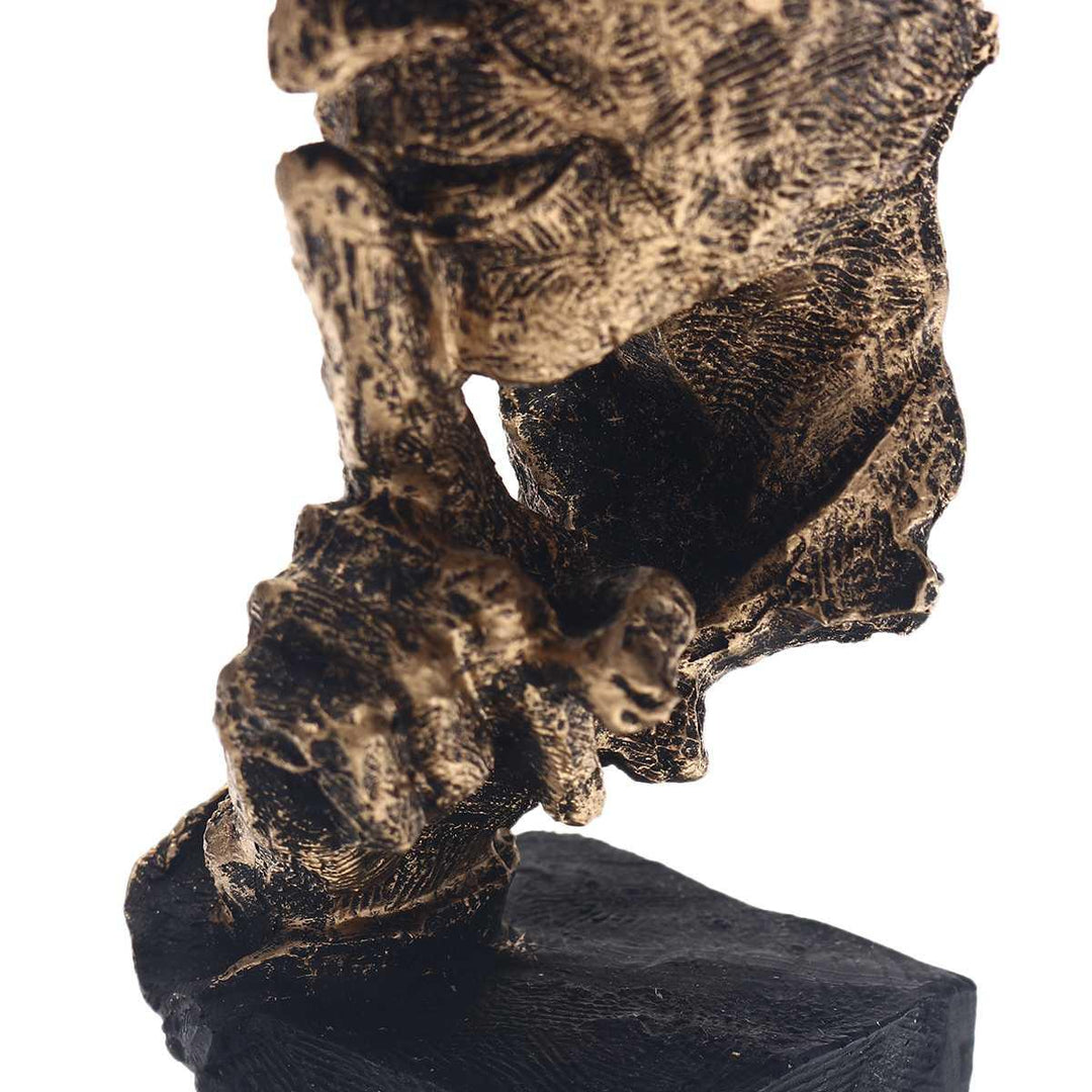 Figurine Deko Silence | Sculpture en Or | Accessoire de décoration abstrait