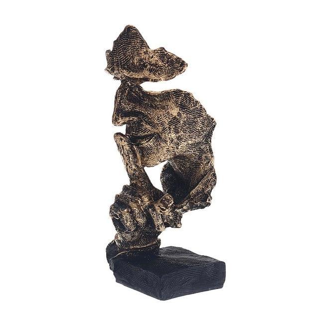 Figurine Deko Silence | Sculpture en Or | Accessoire de décoration abstrait