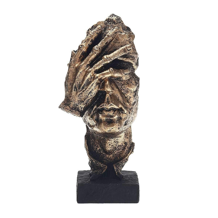 Figurine Deko Silence | Sculpture en Or | Accessoire de décoration abstrait