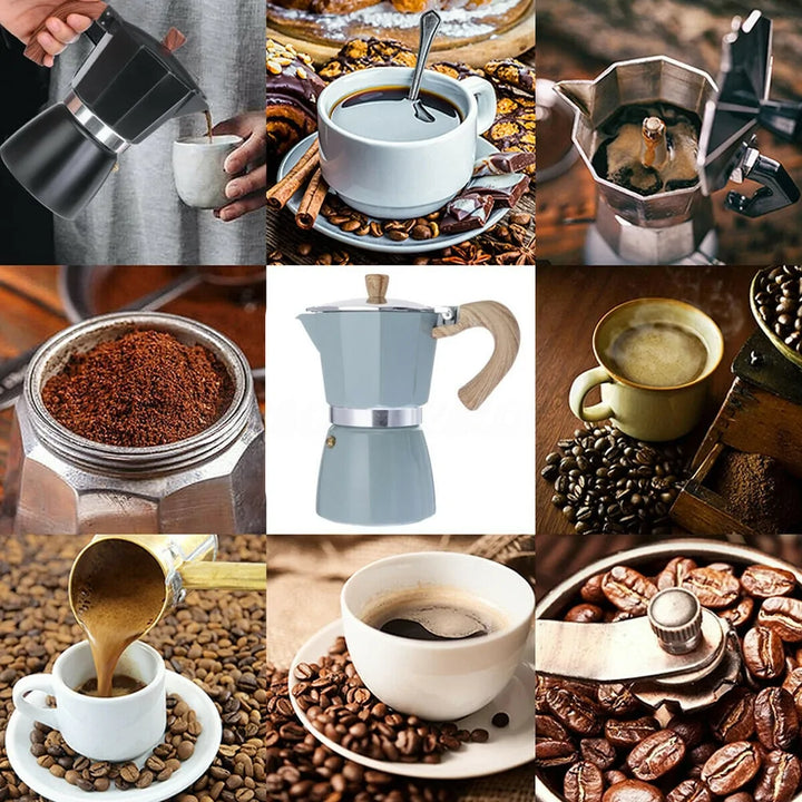Caffesso Perkomio Cafetière à Espresso | Percolateur Classique | Pour la Maison & en Voyage | 150 ml / 300 ml