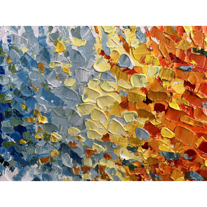 Peinture sur toile arc-en-ciel