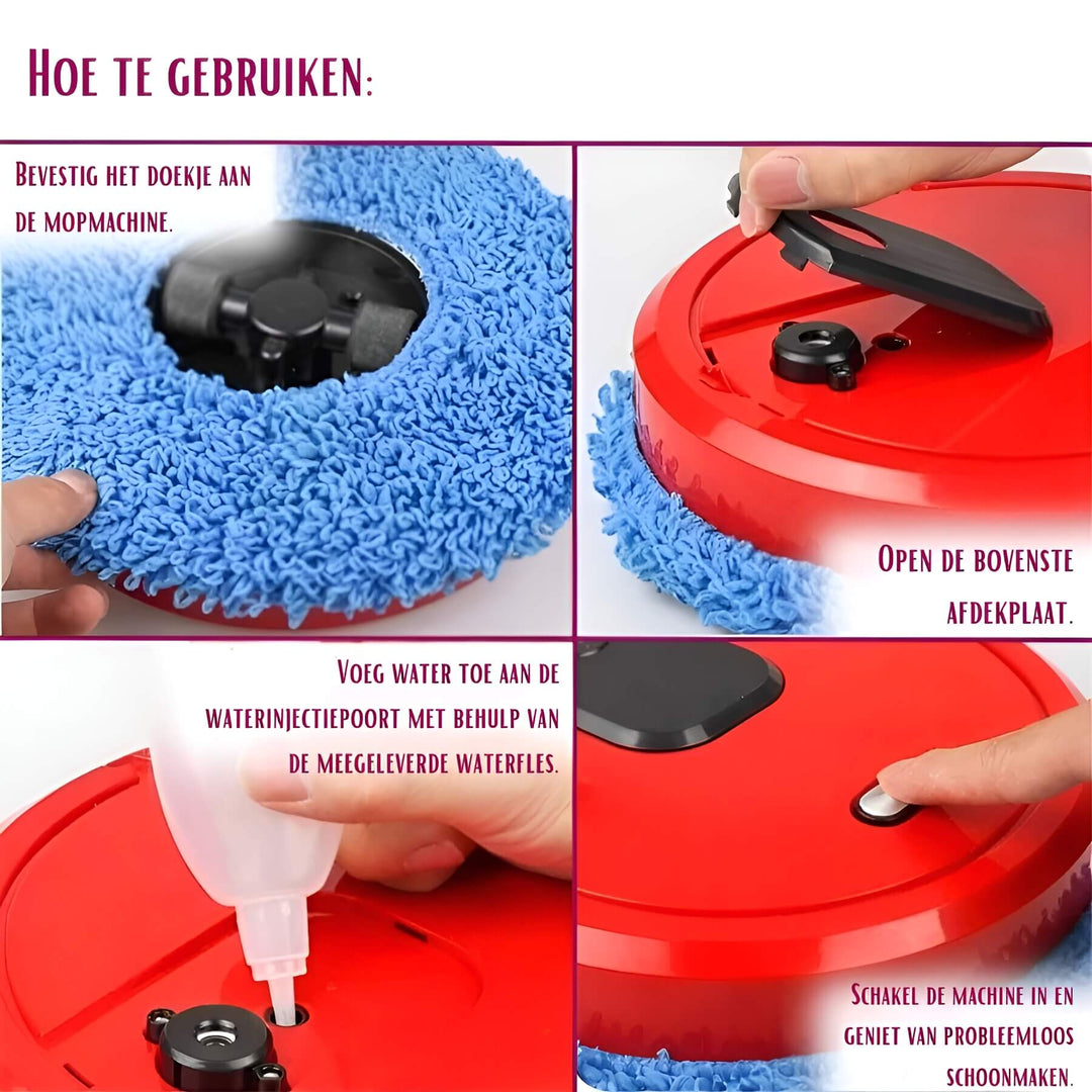 Robot aspirateur et serpillère MobiSweep | Fonction 3-en-1 | Auto-rechargeable & Silencieux | Compact 25×25×6,5 cm