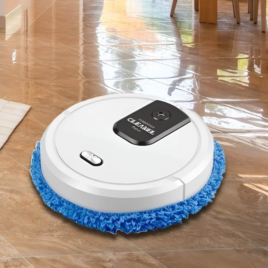 Robot aspirateur et serpillère MobiSweep | Fonction 3-en-1 | Auto-rechargeable & Silencieux | Compact 25×25×6,5 cm