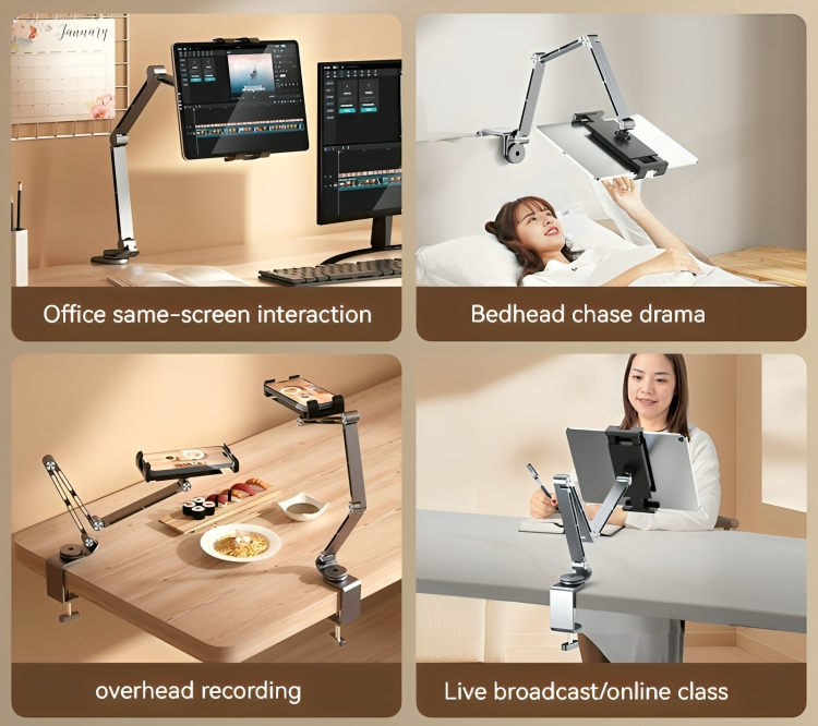 TechHold - Support stable pour tablette et téléphone en aluminium