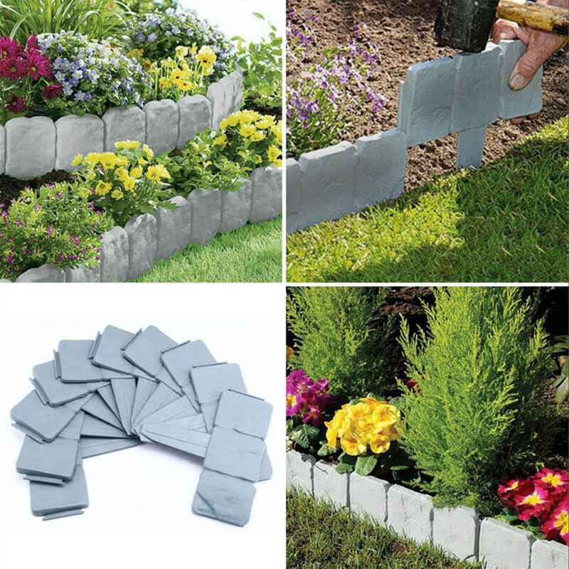 5+5 GRATUIT | StonePath - Clôture de jardin de haute qualité et durable en pierre simulée