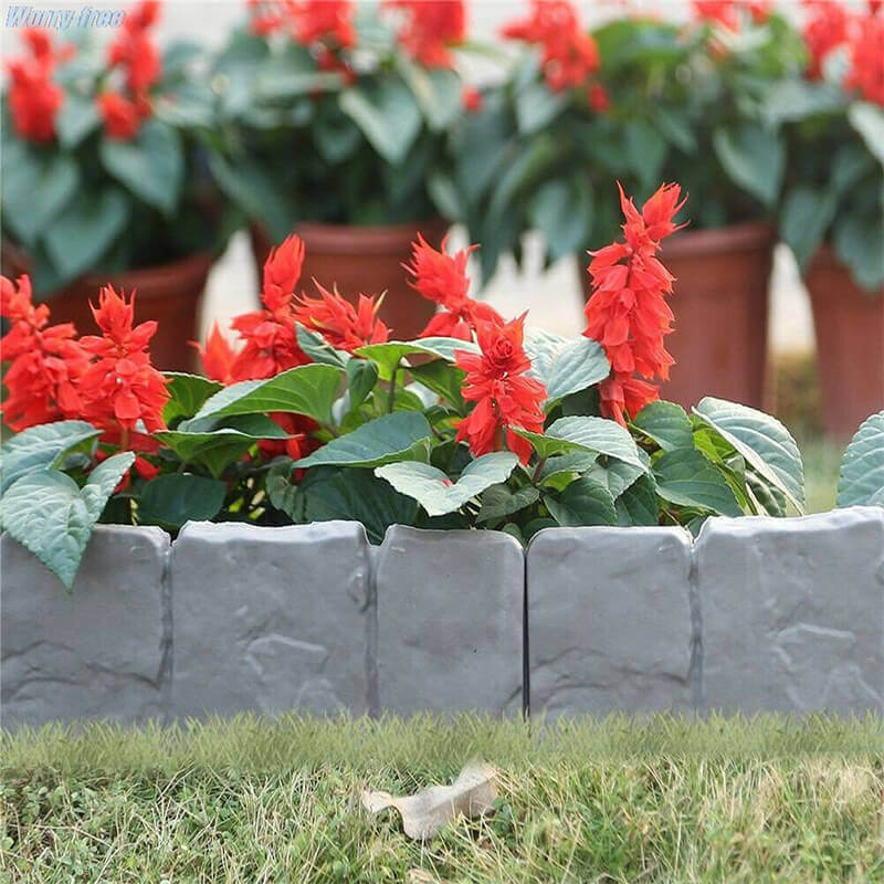 5+5 GRATUIT | StonePath - Clôture de jardin de haute qualité et durable en pierre simulée