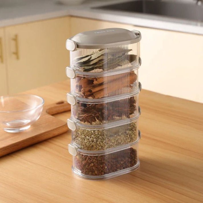 2+3 GRATUIT | SpiceTower - Boîte à épices multi-niveaux empilable