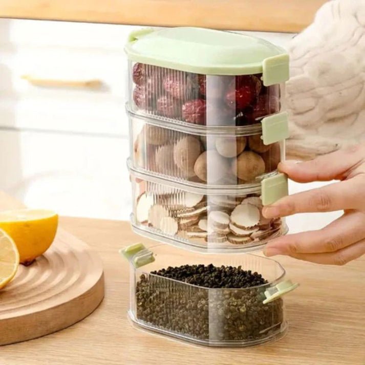 2+3 GRATUIT | SpiceTower - Boîte à épices multi-niveaux empilable