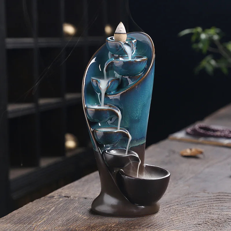 AromaFackel | Fontaine à encens faite à la main | Favorise la détente | Céramique premium