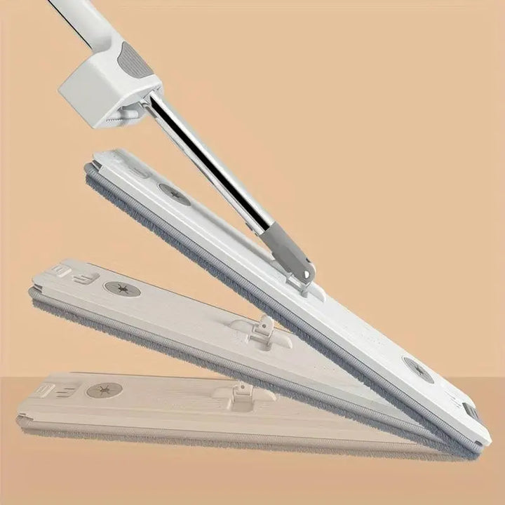 GlideMop - Mop à essuyer automatique 360° + 3 chiffons en microfibre
