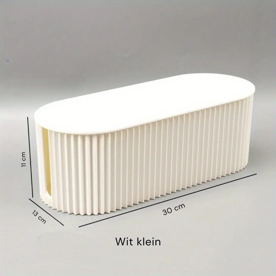 Ordoca Boîte à câbles Organiseur de bureau | Gestion des câbles & rangement | Blanc | 30x11x13 cm