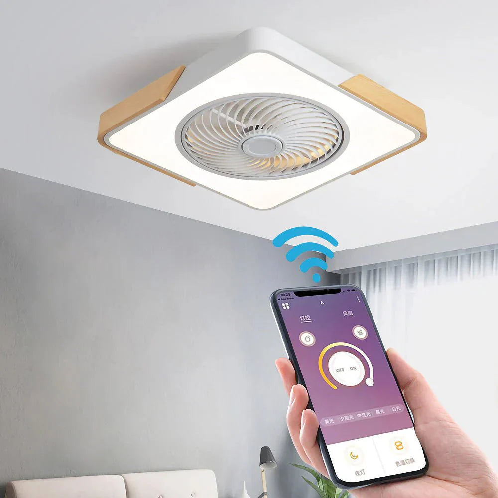 Ventilateurs de plafond LED en bois