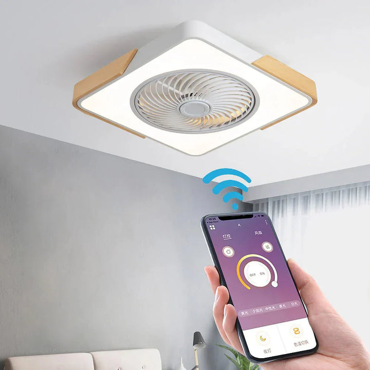 Ventilateurs de plafond LED en bois